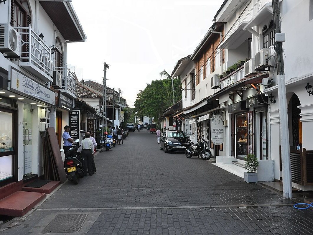 A colonial street inside Galle Fort